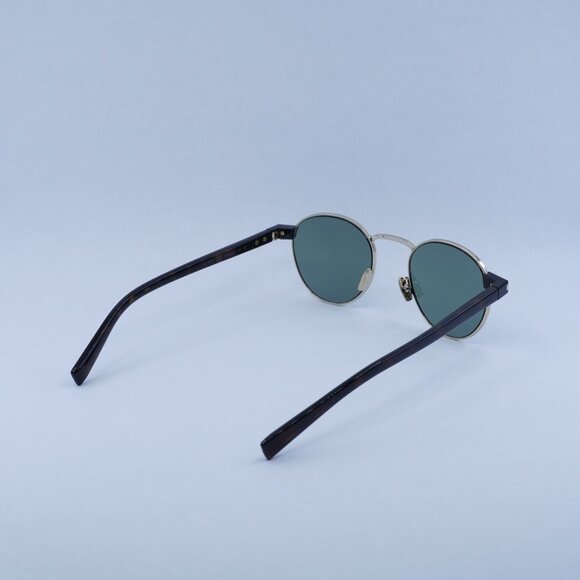 Saint Laurent SL707 002 Sunglasses Gold/Havana Round Frame, Green Lenses - Picture 11 of 12